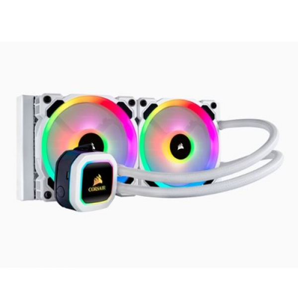 CORSAIR HYDRO SERIES H100I RGB PLATINUM SPECIAL EDITION 240MM LIQUID CPU COOLER - WHITE